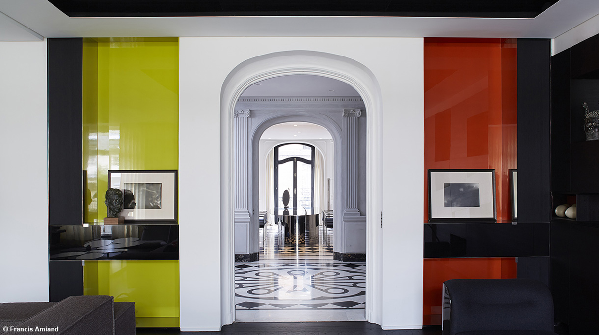 Bismut&Bismut - Architecte d'intérieur - Sol en marbre - Rouge - jaune - interior designer -Signatures Singulières
