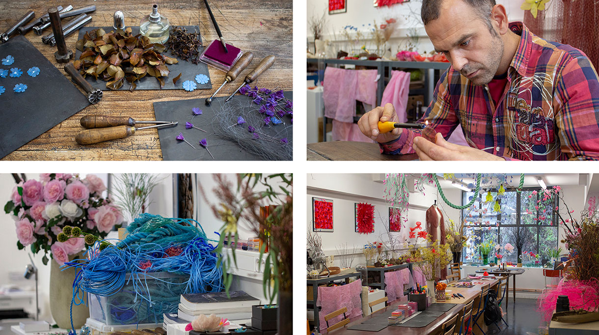 william amor - créateur upcycleur de fleurs artificielles - atelier créations messagères - Artiste plasticien - savoir-faire français - Singulières - Magazine digital des talents Français