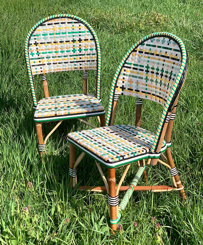 chaise en rotin - mobilier outdoor en rotin - philippe model - savoir faire francais - signatures singulieres
