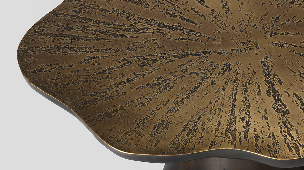 table d'appoint finition bronze - signatures singulieres
