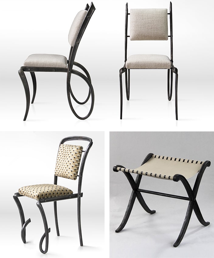 chaise en fer forgé contemporaine - signatures singulières