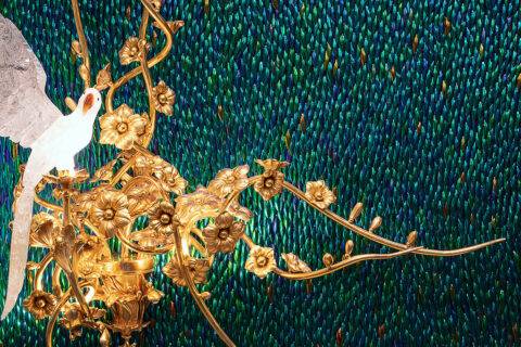 tisserant art & style - Applique en bronze ciselé et cristal de roche