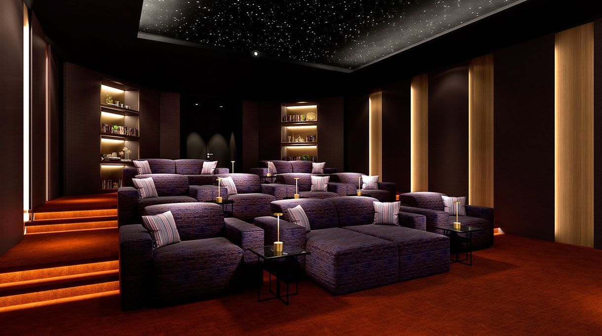 lampe luxciole de hisle - salle de cinema privée - tai ping