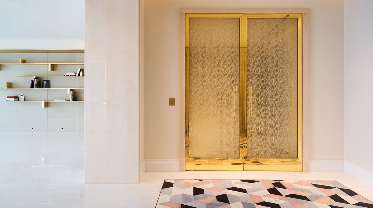 porte d'entrée en verre gravée